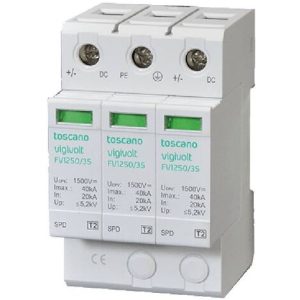 Protector sobretensiones transitorias 1000VDC sistemas fotovoltáicos