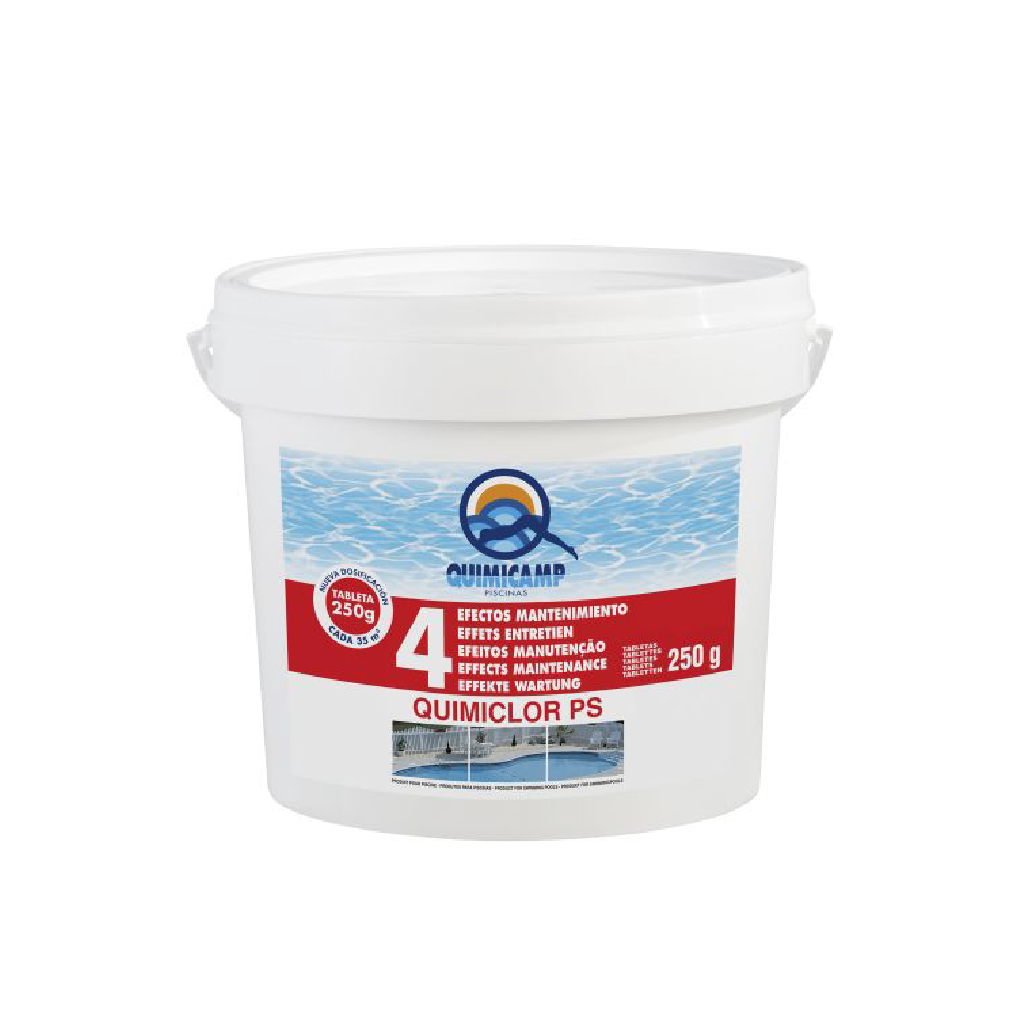 Cloro granulado 4 efectos de Quimicamp