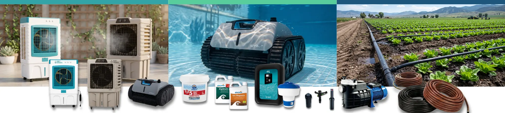 material de riego piscinas fontaneria bombas de agua