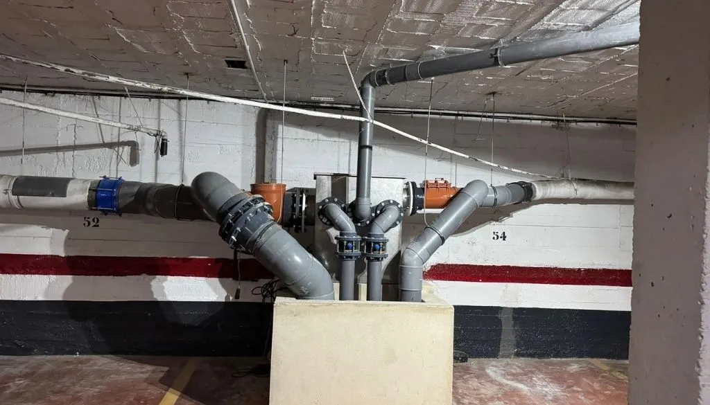 Ejemplo real reparación de una tubería de PVC RYF en un garaje